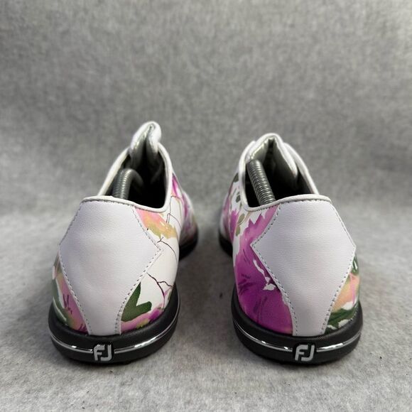 Footjoy Golf Shoe Women Size 6 White Floral Tailored Collection Soft Spike Cleat - Picture 5 of 9